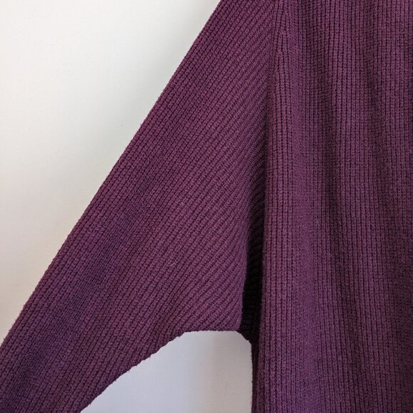 Leith purple ribbed knit open front cardigan - Picture 4 of 5